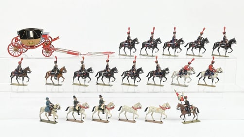 LUCOTTE FRENCH ARTILLERY CAVALRY W/ BUGLERS & STATE COACH