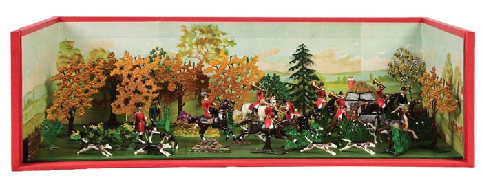 MIGNOT REF. 8017 LA CHASSE A COUVEE FOX HUNT SCENE IN BOX