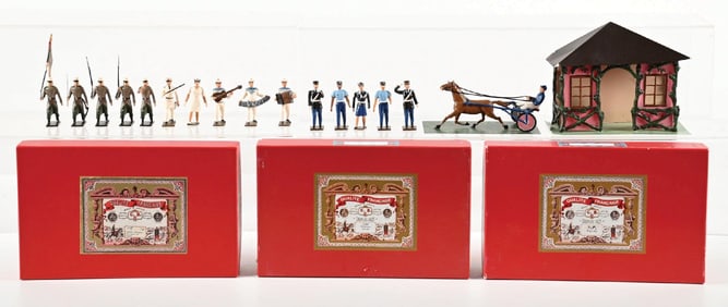 MIGNOT SETS REF. 67, 72, 156, & JOCKEY W/ HOUSE