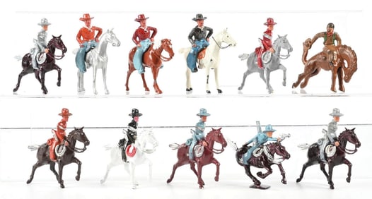 MANOIL GREY IRON WILD WEST MOUNTED FIGURES