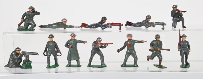 LOT OF 12: AMERICAN METAL (JONES) GERMAN ARMY