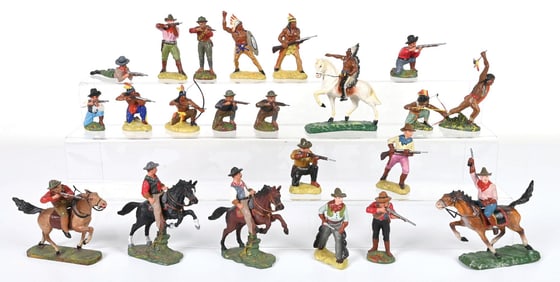 10CM WILD WEST TRICO & ELASTOLIN COWBOYS