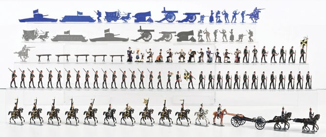 WOLLNER DEMI-RONDS EUROPEAN ARMIES & AMERICAN CIVIL WAR COMIC BOOK FLATS