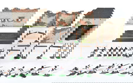 TROPHY SILVER JUBILEE COMMEMORATION BATTLE DIORAMA ATTACK ON LA HAYE SAINTE, WATERLOO - 1815