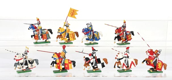 HERALDIC MOUNTED KNIGHTS OF CHIVALRY