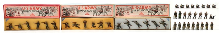 TIMPO US ARMY SERIES SETS IN BOX & LOOSE SOLDIER COMBAT FIGURES