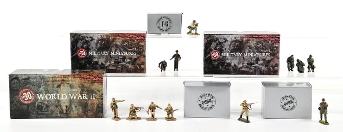 LOT OF 6: THOMAS GUNN & FIGARTI WWII FIGURES