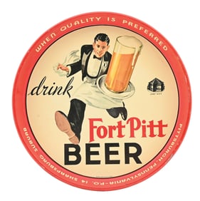 FORT PITT BEER RUNNING WAITER TRAY