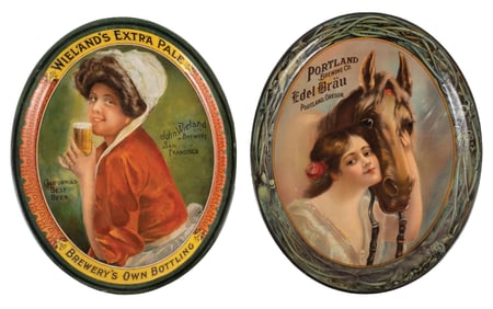 LOT OF 2 WIELAND'S EXTRA PALE & PORTLAND BREWING CO. TRAYS