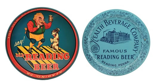 PAIR OF READING, PA BEER TRAYS