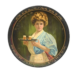COLUMBIA BREWING CO. WAITRESS BEER TRAY