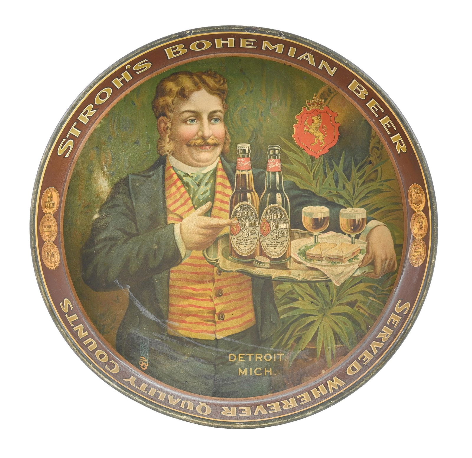 STROH'S BOHEMIAN BEER TRAY (1 of 3)