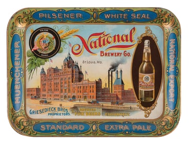 NATIONAL BREWING CO. "WHITE SEAL" TRAY