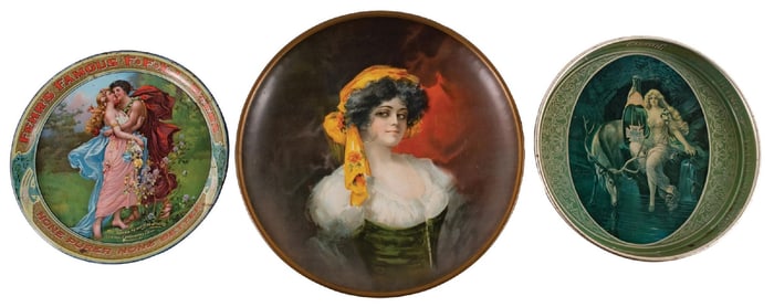 COLLECTION OF 3 BREWERIANA ROUND TRAYS
