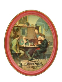 CORNELIUS ROHLFS "A CLOSE GAME" BEER TRAY