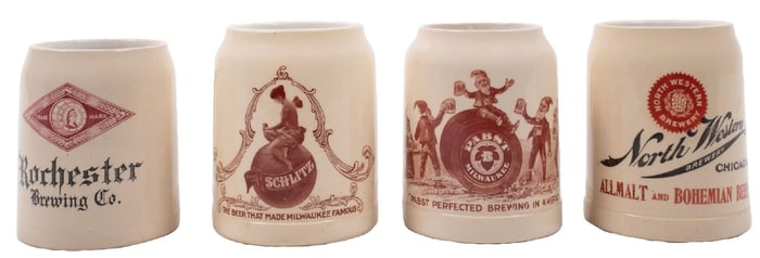 COLLECTION OF 4 BREWERIANA MUGS