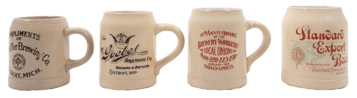 COLLECTION OF 4 BREWERIANA MUGS