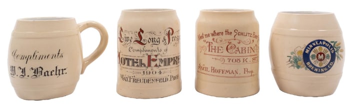 COLLECTION OF 4 BREWERIANA MUGS