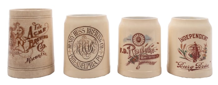 COLLECTION 4 BREWERIANA MUGS