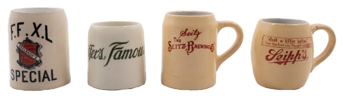 COLLECTION OF 4 BREWIANA MUGS