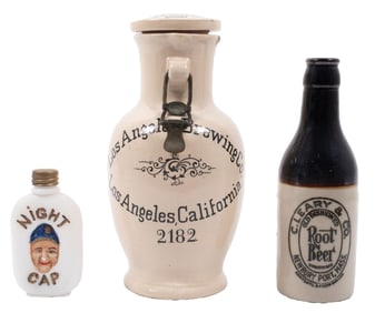 COLLECTION OF 3 BREWERIANA BOTTLE MEMORBILIA