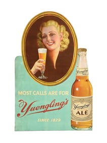 YUENGLING'S OLDE OXFORD ALE DIE-CUT STAND-UP CARDBOARD SIGN
