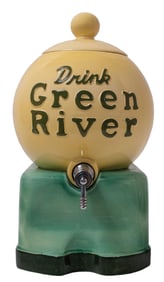 DRINK GREEN RIVER YELLOW AND GREEN DISPENSER
