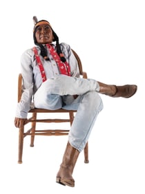 NATIVE AMERICAN COUNTRY STORE ATTENTION-GETTER W/ CHAIR
