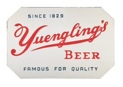YUENGLING'S BEER REVERSE GLASS MIRROR SIGN