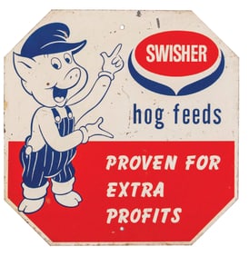 SWISHER HOG FEED SIGN