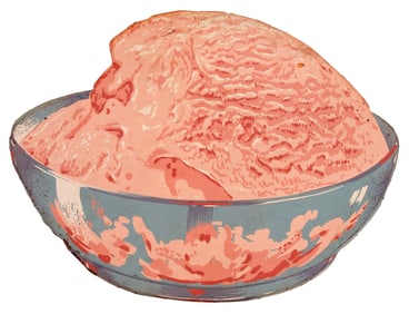 DIE-CUT TIN ICE CREAM BOWL SIGN