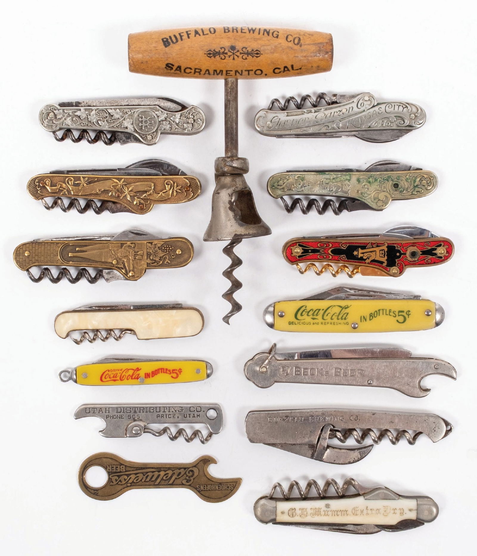 COLLECTION OF 15 MISC SWISS ARMY KNIVES AND CORK SCREW ADVERTISING (1 of 3)