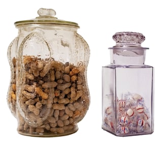 PAIR OF STORE DISPLAY JARS