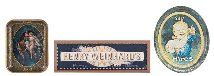 COLLECTION OF 3 VINTAGE ADVERTISING SIGNS