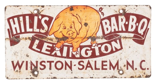 HILL'S BAR-B-Q LEXINGTON SIGN