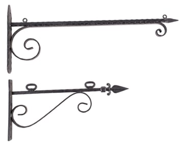 PAIR OF FLANGE SIGN BRACKETS