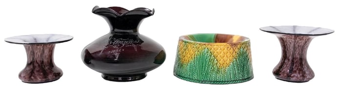 COLLECTION OF 4 SPITTOONS