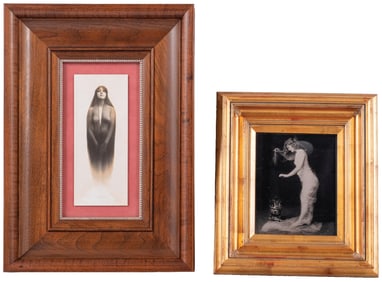 PAIR OF BEAUTIFUL WOMAN FRAMED PHOTOGRAPHS
