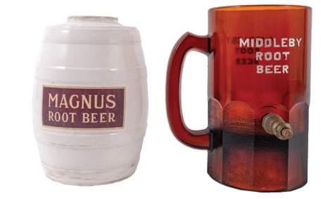 PAIR OF SODA FOUNTAIN SYRUP DISPENSERS