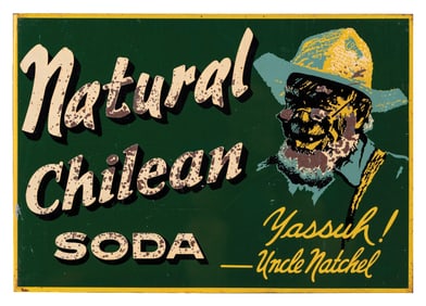 TIN NATURAL CHILEAN SODA FLANGE SIGN