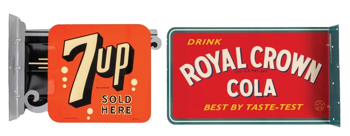 PAIR OF REPLICA SODA SIGNS