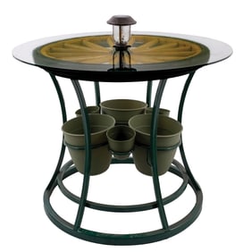 POPCORN WAGON WHEEL TABLE