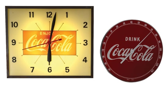PAIR OF COCA-COLA ADVERTISING ITEMS