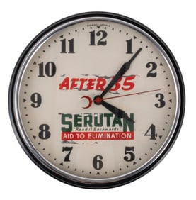 WALL CLOCK ADVERTISING SERUTAN AFTER 35 PHARMACEUTICAL