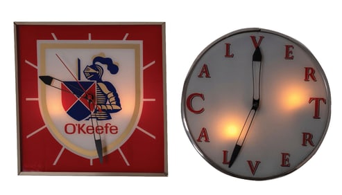 PAIR OF BUBBLE CLOCKS