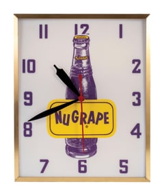 SWIHART PRODUCTS NUGRAPE SQUARE LIGHT-UP CLOCK