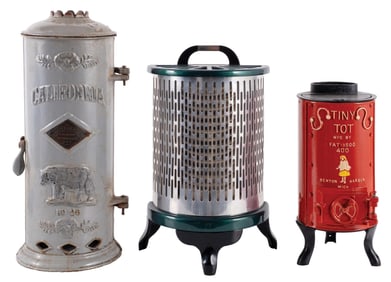 COLLECTION OF 3 WATER HEATER NO. 26, HEATER AND STINY TOY FURNACE