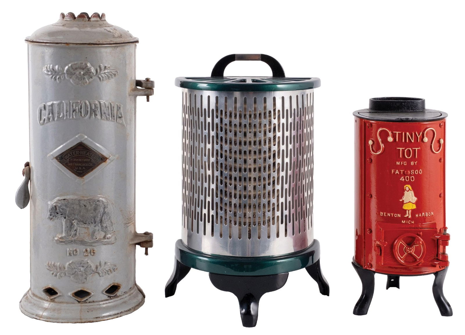 COLLECTION OF 3 WATER HEATER NO. 26, HEATER AND STINY TOY FURNACE (1 of 5)