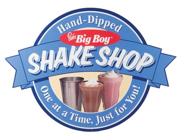 BOB'S BIG BOY SHAKE SHOP TRADE SIGN