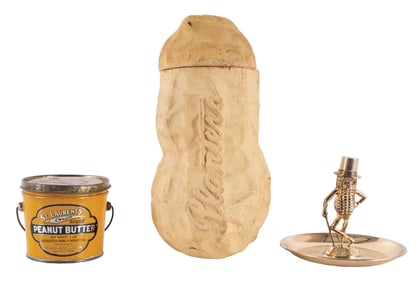 COLLECTION OF 3 PLANTERS MR. PEANUT AND ST. LAURENTS MEMORABILIA